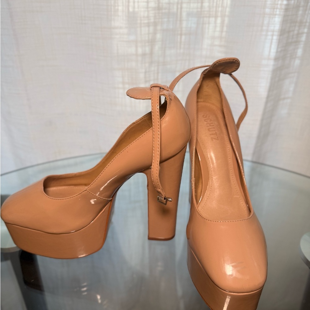 SCHUTZ Nude Platform Heels